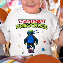 Load image into Gallery viewer, Personalized 'Turtley Ready for Preschool' Kids Shirt Shirts PopCulturePrints