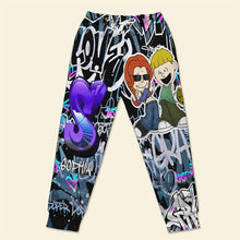 Load image into Gallery viewer, Trendy Y2K Personalized Couple Sweatpants | Love Era Style - Valentine's Day Gifts Shorts and Pants PopCulturePrints