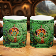 Load image into Gallery viewer, Personalized Fantasy Adventure Coffee Mug - Custom Hobbit House Design Coffee Mug PopCulturePrints