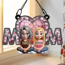 Load image into Gallery viewer, We Love You Mom - Personalized Mother Daughter Suncatcher Ornament Suncatcher Ornament PopCulturePrints
