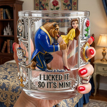 Load image into Gallery viewer, I Licked It So It's Mine - Naughty Couples Drinking Glass | Personalized Gift For Couples Glass PopCulturePrints
