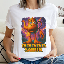 Load image into Gallery viewer, “Savor the Flavor of Sahur” - Ta Ta Ta Ta Sahur Brainrot Shirt - Personalized Gift for Kids and Young Hearts Shirts PopCulturePrints