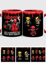 Load image into Gallery viewer, Dadpool Personalized Mug - Custom Psychopath Accent Mug Accent Mug PopCulturePrints