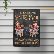 Load image into Gallery viewer, "Where the Neighbors Listen to Good Music" - Personalized Poolside Paradise 3D Effect Flag Flag PopCulturePrints