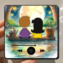 Load image into Gallery viewer, Personalized Moonlit Couple Fridge Magnet | Custom Cartoon Gift for Lovers Fridge Magnet PopCulturePrints