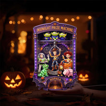 Load image into Gallery viewer, “Unleash the Magic of Halloween” - Midnight Prize Machine Acrylic Light Box - Personalized Gift for Kids, Friends, and Family Light Box PopCulturePrints
