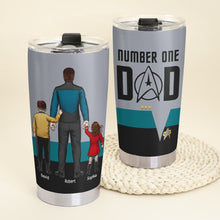 Load image into Gallery viewer, Personalized 'Number One Dad' Tumbler - Star-Inspired Design Tumbler Cup PopCulturePrints