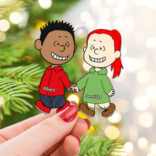 Load image into Gallery viewer, Love, Joy & Togetherness - Personalized Santa Claus Couple Ornament Ornament PopCulturePrints