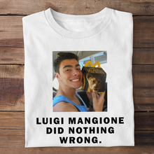 Load image into Gallery viewer, Luigi Mangione Supporter T-Shirt Shirts PopCulturePrints