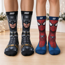 Load image into Gallery viewer, “Step into Style with Superheroes!” - Extra Strong Personalized Socks for Everyone