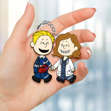 Load image into Gallery viewer, Custom Couple Keychain - Meaningful Personalized Valentine's Day Gifts Keychains PopCulturePrints