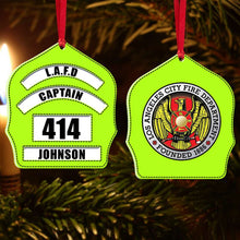 Load image into Gallery viewer, Customized Fire Department Badge Ornament Ornament PopCulturePrints