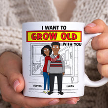 Load image into Gallery viewer, I Want To Grow Old With You Personalized Couple Coffee Mug Coffee Mug PopCulturePrints