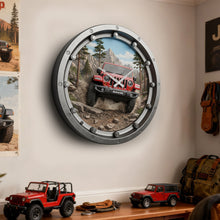 Load image into Gallery viewer, “Time to Adventure!” - Adventure Off-Road Car Wall Clock - Personalized Gifts For Off-road Lovers Hanging Wall Clock PopCulturePrints