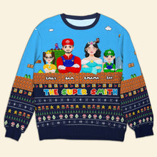 Load image into Gallery viewer, Personalized Cartoon Family Christmas Sweater - Retro Gaming Theme Ugly Christmas Sweater PopCulturePrints