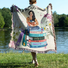 Load image into Gallery viewer, Personalized Cozy Reading Blanket for Book Lovers Blanket PopCulturePrints