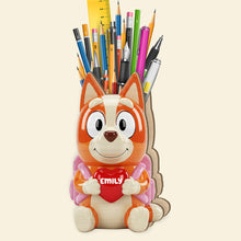 Load image into Gallery viewer, "Start School with a Smile!" - Back To School Wooden Pen Holder - Personalized Gift for Kids Pen Holder PopCulturePrints