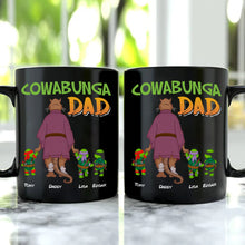 Load image into Gallery viewer, Cowabunga Dad Personalized Coffee Mug Coffee Mug PopCulturePrints