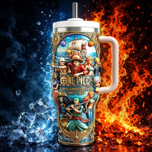 Load image into Gallery viewer, Celebrate 30 Years of Adventure: Custom Anime Tumbler - Perfect Gift for Anime Fans Tumbler Cup PopCulturePrints