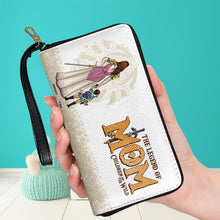Load image into Gallery viewer, "The Legend Of Mom - A Heroic Journey Awaits" - Personalized Twill Faux Leather Wallet - Unique Gift for Mom, Grandma, or Sisters Leather Wallet PopCulturePrints