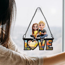 Load image into Gallery viewer, “Super Dads Deserve Super Gifts” - Personalized Super Dad Keychain - Gift for Dad, Grandpa, and Father Figures Suncatcher Ornament PopCulturePrints