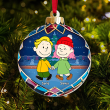 Load image into Gallery viewer, Custom Cartoon Couple Christmas Ornament - Personalized Holiday Gift for Valentine's Day Gifts Ornament PopCulturePrints