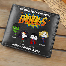 Load image into Gallery viewer, Personalized Super Dad PU Leather Wallet - Unique Father's Day Gift Leather Wallet PopCulturePrints