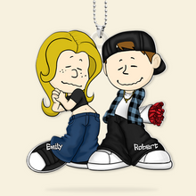 Load image into Gallery viewer, Personalized Cartoon Couple Car Ornament - Gangsta Love Ornament PopCulturePrints