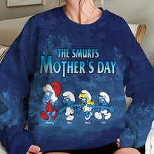 Load image into Gallery viewer, Personalized Smurfs Mother's Day Shirt - Custom Family Characters AOP Products PopCulturePrints