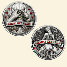 Load image into Gallery viewer, “Love's Playful Choice” - Personalized Funny Coin Set for Couples Coin PopCulturePrints