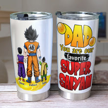 Load image into Gallery viewer, Personalized Super Dad Tumbler Cup - Gift for Dragon Ball Fans Tumbler Cup PopCulturePrints