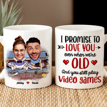 Load image into Gallery viewer, Personalized Couple Mug - Love You Even When We're Old Coffee Mug PopCulturePrints