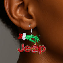 Load image into Gallery viewer, Christmas Adventure Acrylic Earrings - Personalized Gifts for Off-Road Lovers Earrings PopCulturePrints
