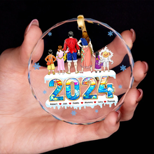 Load image into Gallery viewer, Custom Family Christmas Ornament 2024 - Personalized Holiday Keepsake Ornament PopCulturePrints