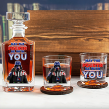 Load image into Gallery viewer, May the Fourth Be With You - Personalized Independence Day Decanter Set for Star Wars Fans Whiskey Bottle PopCulturePrints