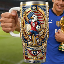 Load image into Gallery viewer, Celebrate Victory with Style - Custom Global Championship 40oz Tumbler, Perfect Gift for Sports Lovers Tumbler Cup PopCulturePrints