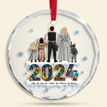 Load image into Gallery viewer, Personalized Family Christmas Ornament with Pop Culture Theme Ornament PopCulturePrints
