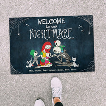 Load image into Gallery viewer, Welcome to Our Nightmare Personalized Family Doormat Doormat PopCulturePrints