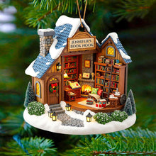 Load image into Gallery viewer, "A Cozy Retreat for Every Book Lover" - Personalized Book Nook Christmas Ornament - Custom Gift for Readers, Friends, Family Ornament PopCulturePrints