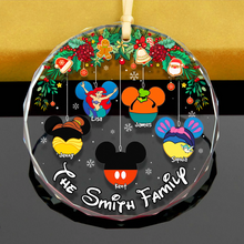 Load image into Gallery viewer, Custom Family Christmas Ornament - Disney Inspired Design Ornament PopCulturePrints