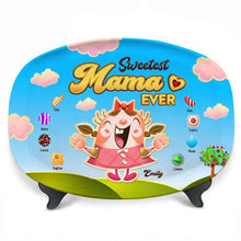 Load image into Gallery viewer, Sweetest Mama Ever - Personalized Family Candy Plate Resin Plate PopCulturePrints