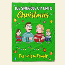 Load image into Gallery viewer, Personalized Family Christmas Snuggle Blanket Blanket PopCulturePrints