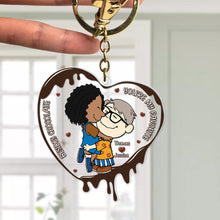Load image into Gallery viewer, Personalized Heart Acrylic Keychain for Couples - You're My Favorite Keychains PopCulturePrints