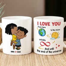 Load image into Gallery viewer, Personalized Couple Coffee Mug - Love You Until The End Of The Universe Coffee Mug PopCulturePrints