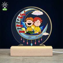 Load image into Gallery viewer, Custom LED Night Light for Couples | Valentine's Day Gifts | Love You To The Moon & Back Led Night Light PopCulturePrints