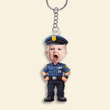 Load image into Gallery viewer, Personalized Kids Firefighter & Police Keychain Gift Keychains PopCulturePrints