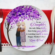 Load image into Gallery viewer, To my Daughter: A Heartfelt Mother's Day Gift - Personalized Round Plate Ceramic Round Plate PopCulturePrints