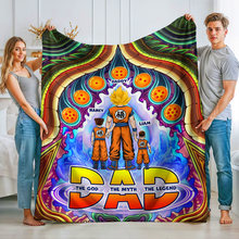 Load image into Gallery viewer, The God, The Myth, The Legend - Personalized Blanket for Dad Blanket PopCulturePrints