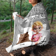 Load image into Gallery viewer, This Is My Cat Cuddling Blanket - Personalized Fleece Blanket for Cat Lovers Fleece Blanket PopCulturePrints