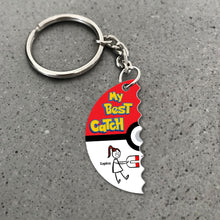 Load image into Gallery viewer, Personalized Best Catch Couple Keychains - Perfect Valentine's Day Gifts for Partners Keychains PopCulturePrints